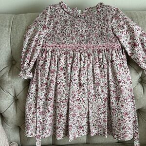 La Coqueta Pink Floraltoe back  Dress 5Y